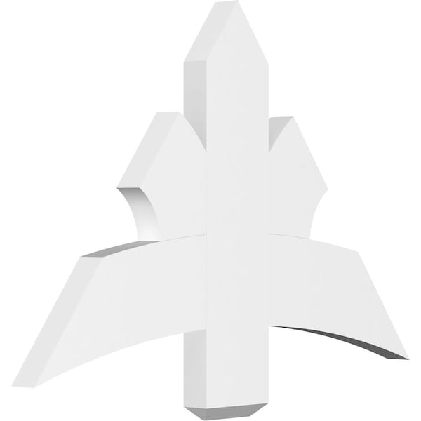 Ekena Millwork Davenport Architectural Grade PVC Gable Bracket, 36"W x 24"H x 2"D x 6"F, 16/12 Pitch GBP036X24X0206DAV00 - main